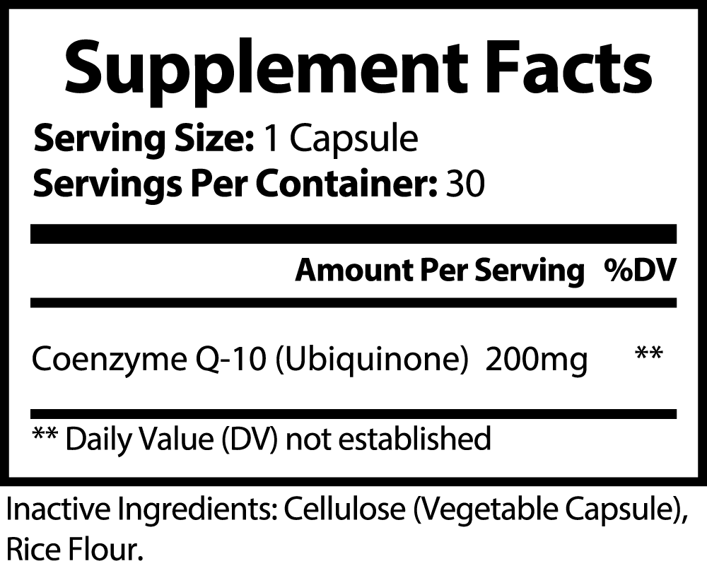 CoQ10 200mg (Ubiquinone)