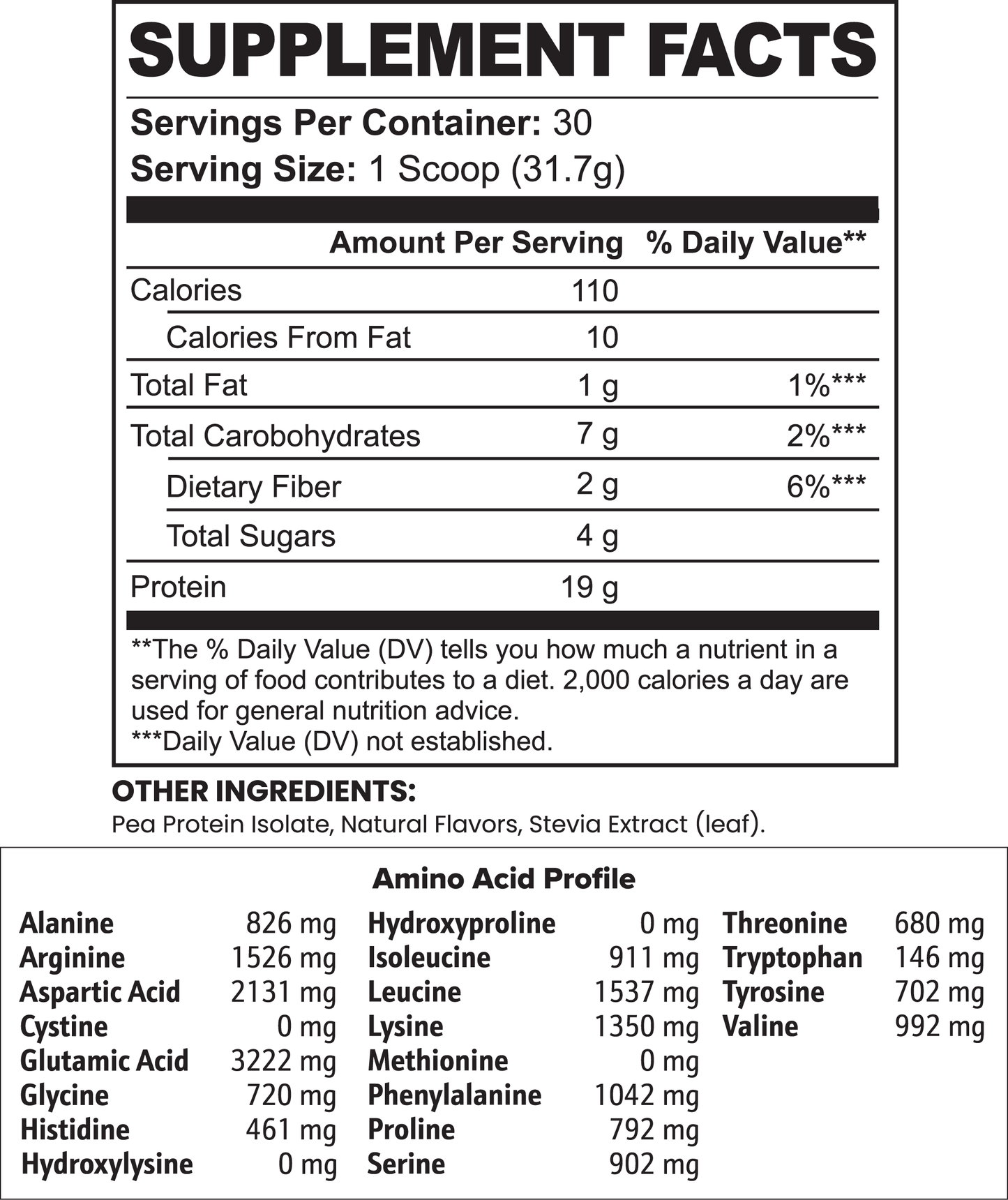 Plant-Based Protein Isolate (Chocolate Ice Cream)