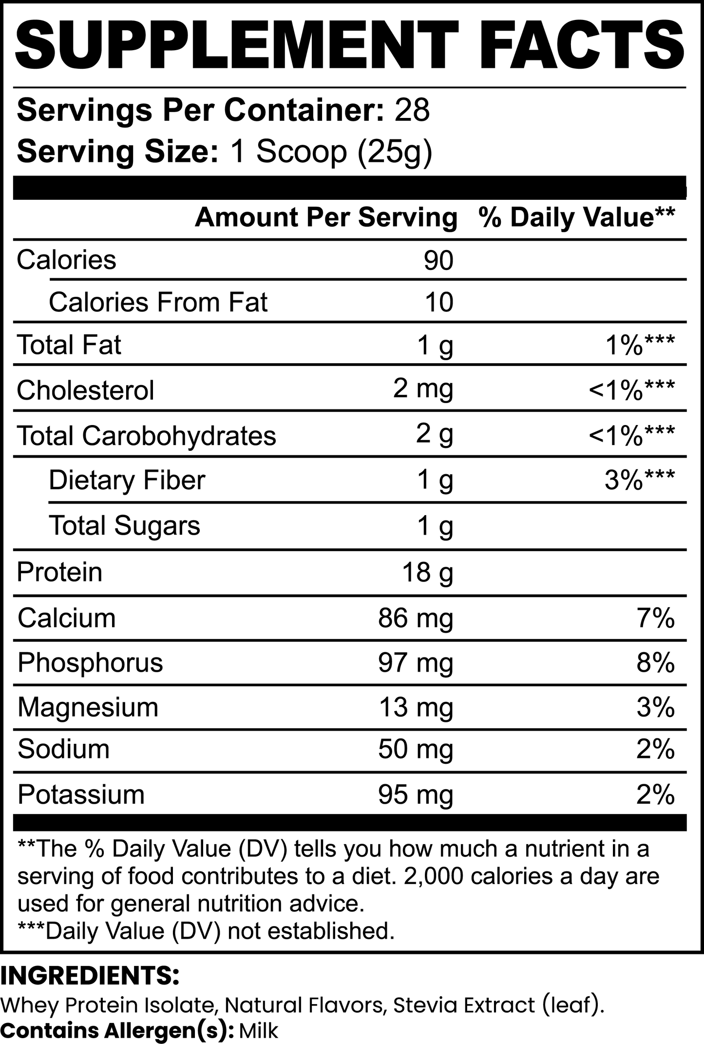 Whey Protein Isolate (Chocolate Ice Cream)