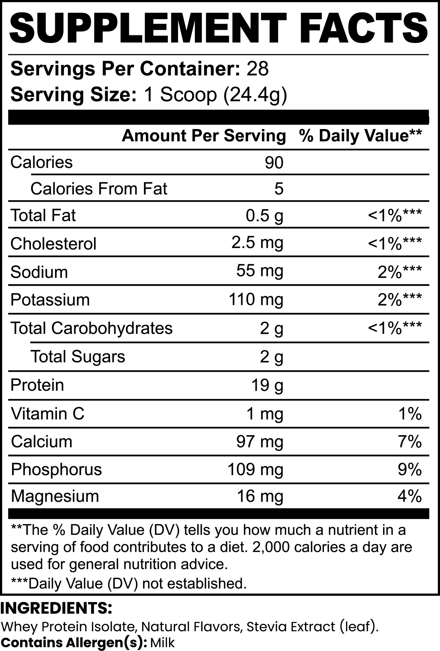 Whey Protein Isolate (Vanilla Ice Cream)